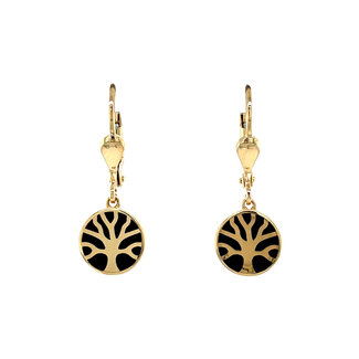 Gouden oorhangers levensboom