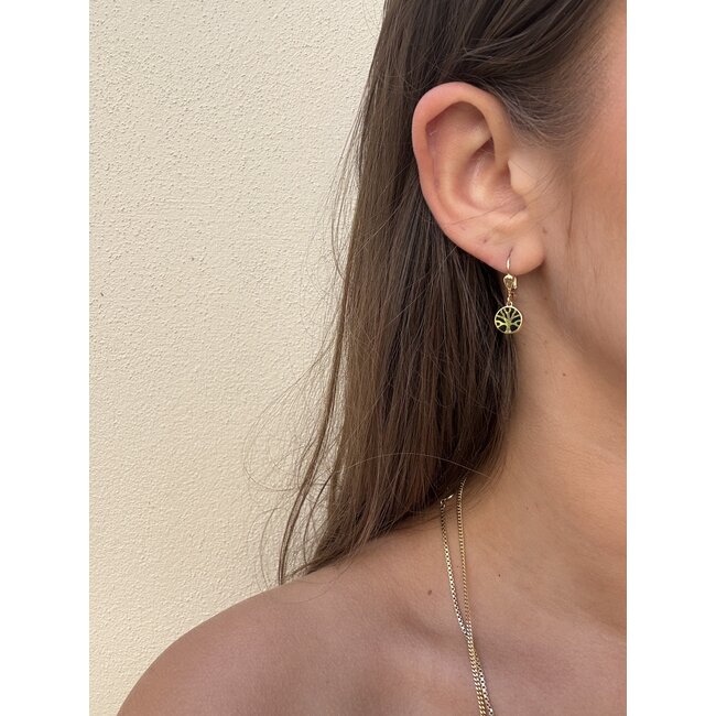 Gold earrings with tree of life 18 carat