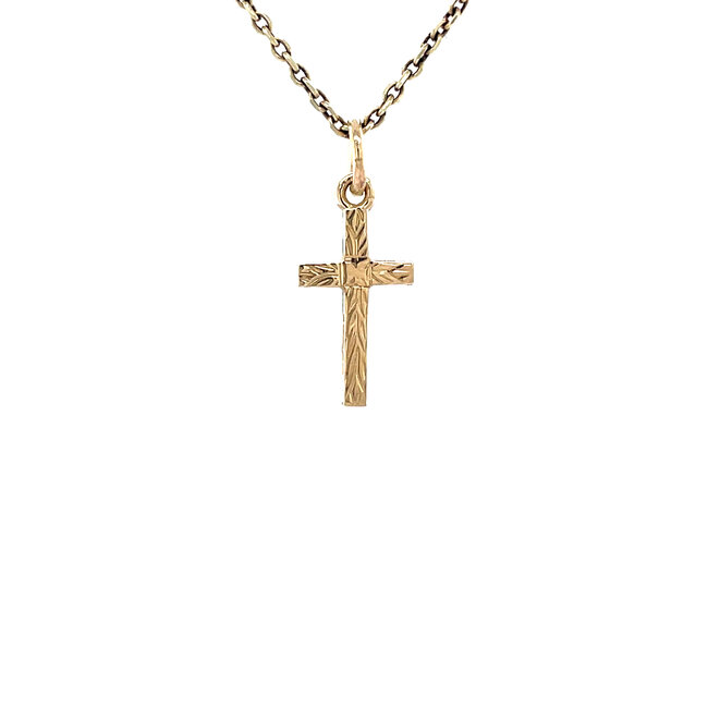 Gouden kruis hanger 14 karaat