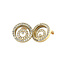 Gold stud earrings with zirconia 14 carat