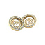 Gold stud earrings with zirconia 14 carat