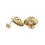 Gold stud earrings with zirconia 14 karat