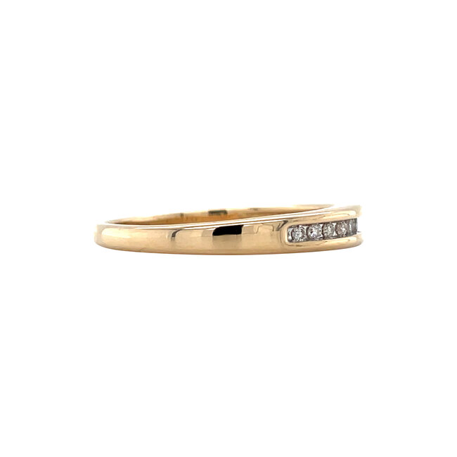 Gold eternity ring with diamond 14 karat