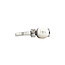 White gold ring with pearl and diamond 14 carat