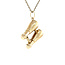 Gold binocular pendant 14 karat