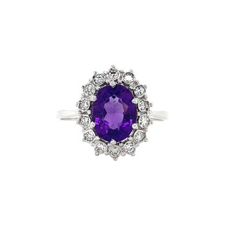 White gold entourage ring