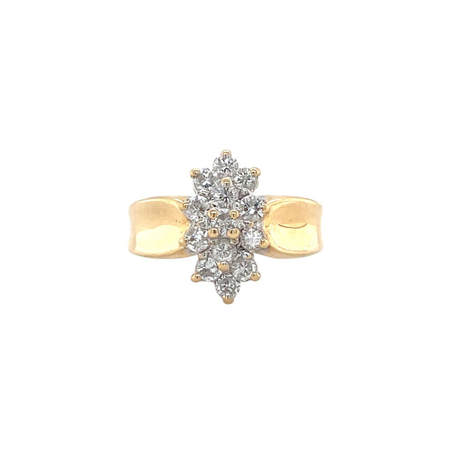 Gouden ring met diamant 18 karaat