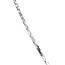 White gold necklace with opal pendant 50.5 cm 18 karat