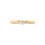Gouden solitair ring met diamant 14 krt