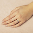 Weißgoldener Solitärring mit Diamant 14 kt