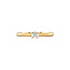 Gouden solitair ring met diamant 14 krt