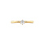 Gouden solitair ring met diamant 14 krt