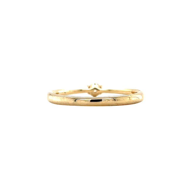 Goldener Solitärring mit Diamant 14 kt