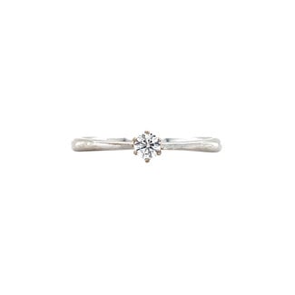 Witgouden solitair ring met diamant 14 krt