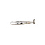 White gold solitaire ring with diamond 14 kt