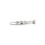 White gold solitaire ring with diamond 14 kt