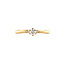 Gouden solitair ring met diamant 14 krt
