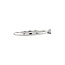 White gold solitaire ring with diamond 14 kt