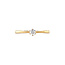 Geelgouden solitair ring met diamant 14 krt