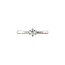 White gold solitaire ring with diamond 14 kt