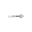 White gold solitaire ring with diamond 14 kt