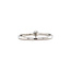 Weißgoldener Solitärring mit Diamant 14 kt