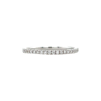Witgouden rijring met diamant 14 krt