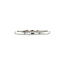 White gold row ring with diamond 14 kt