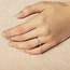 Witgouden rail ring met diamant 14 krt