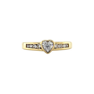 Golden heart ring