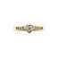 Gold heart ring with zirconia 14 karat