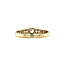 Gold heart ring with zirconia 14 karat