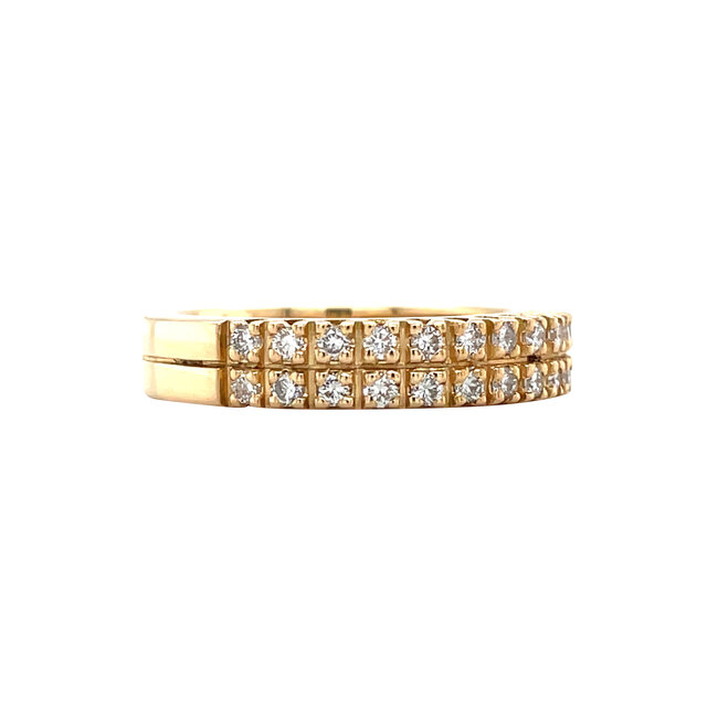 Gold ring with diamond 18 karat