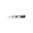 White gold ring with sapphire and diamond 14 karat