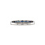 Witgouden ring met saffier en diamant 14 karaat