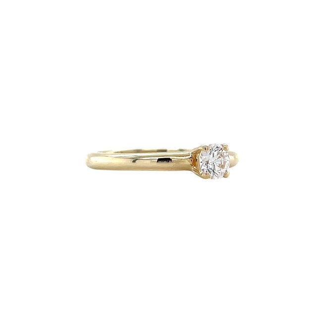 Golden solitaire ring from Blush 14 karat