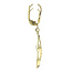 Gold earrings with diamond 14 karat
