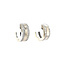White gold hinged hoop earrings with diamond 14 kt