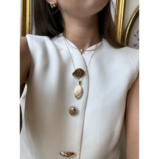 Goldenes Medaillon-Anhänger 14 Karat