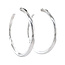 White gold smooth hoop earrings 14 kt