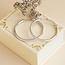 White gold smooth hoop earrings 14 kt
