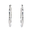 White gold smooth hoop earrings 14 kt