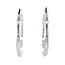 White gold smooth hoop earrings 14 kt