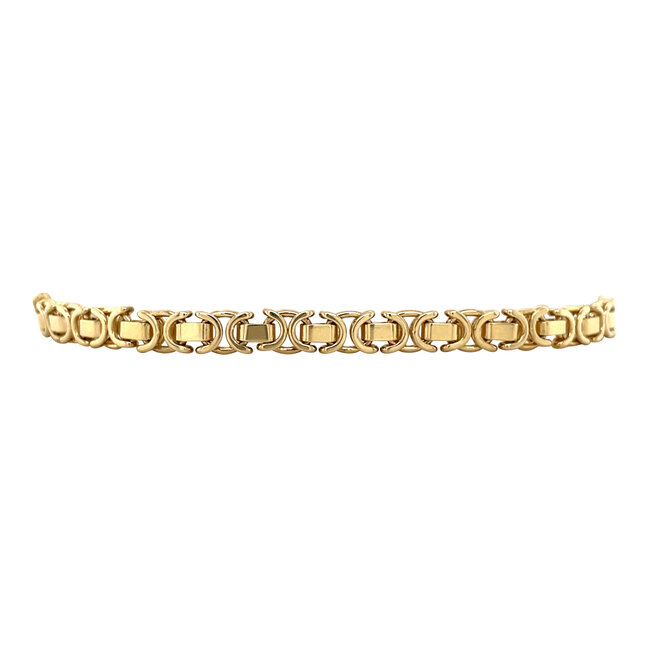Gouden konings armband 19 cm 14 karaat