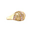 14 karat gold ring with pink zirconia