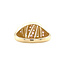 14 karat gold ring with pink zirconia