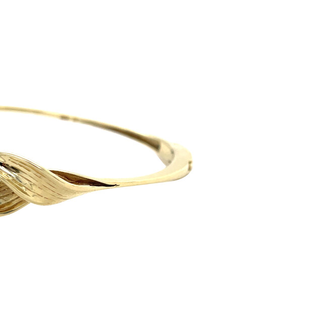 Gouden bangle met diamant 14 karaat
