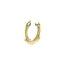 Gold hinged hoop earrings with zirconia 14 kt