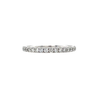 Witgouden rijring met diamant 14 krt