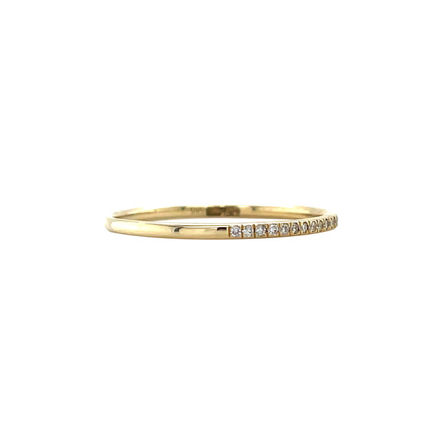 Goldener Ring mit Diamant 14 kt